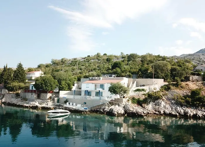 Villa Beline Direct Aan Zee, Verwarmd Zwembad En Sauna Tribanj-Kruscica